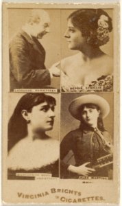 Lasouche, Variettees- Depoix, Gymnase- Marguerite Hood, Variettees- Alex Martins, from the Actors and Actresses series (N45, Type 4) for Virginia Brights Cigarettes MET DP831176