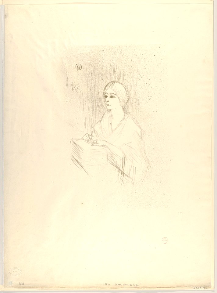 Léonie Yahne in her dressing room, in L'Age Difficile MET DP835674