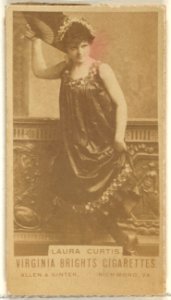 Laura Curtis, from the Actors and Actresses series (N45, Type 1) for Virginia Brights Cigarettes MET DP829404