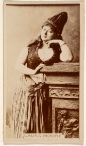 Laura Moore, from the Actresses series (N245) issued by Kinney Brothers to promote Sweet Caporal Cigarettes MET DP859162