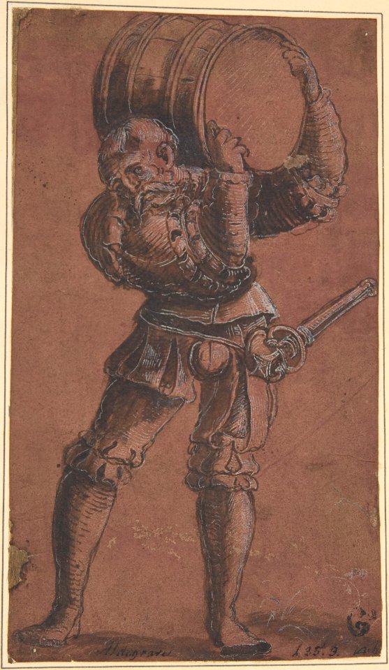 Landsknecht Carrying a Barrel MET DP803074