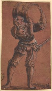 Landsknecht Carrying a Barrel MET DP803074