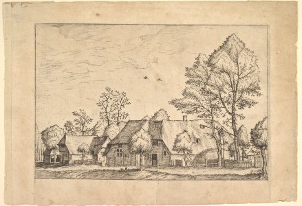 Large Farm with Draw Well from Praediorum villarum et rusticarum casularum icones elenoantissimae ad vivum in apre deformatae MET DP825676