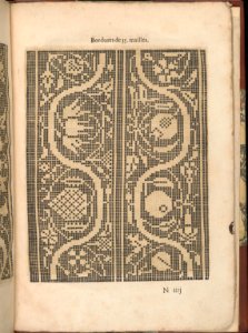 Les Secondes Oeuvres, et Subtiles Inventions De Lingerie du Seigneur Federic de Vinciolo Venitien, page 52 (recto) MET DP363928