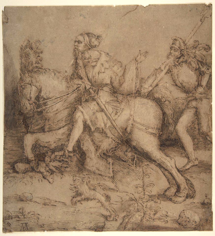 Knight on Horseback and Landsknecht MET DP802953