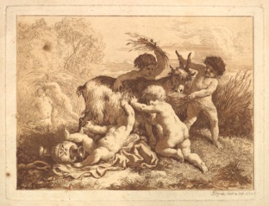 Les petits moissonneurs et la chevre (The Young Harvesters and the Goat), in an album containing Recueil de Compositions par Lagrenée Le Jeune (Collection of Compositions by Lagrenée the Younger) MET DP829290