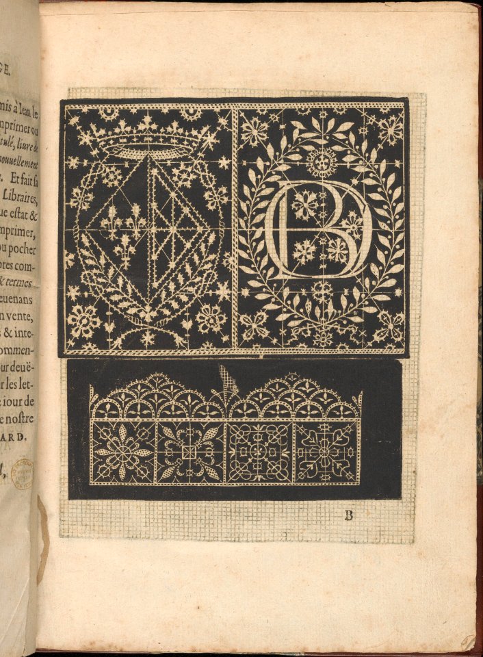 Les Secondes Oeuvres, et Subtiles Inventions De Lingerie du Seigneur Federic de Vinciolo Venitien, page 5 (recto) MET DP363877