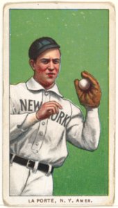 La Porte, New York, American League, from the White Border series (T206) for the American Tobacco Company MET DP845116