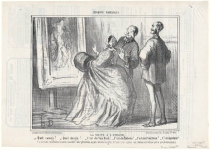 La Visite à l'Atelier, from Croquis Parisiens, published in Le Charivari, May 22, 1857 MET DP876643