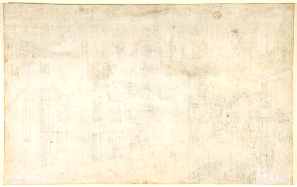Lagoon Capriccio (recto); Architectural Scene (verso) MET DP801290