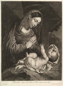 La Vierge adorent l'Enfant Jesus MET DP826985