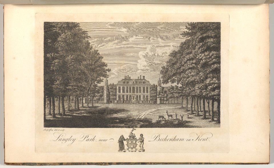 Langley Park, near Beckenham in Kent, from Edward Hasted's, The History and Topographical Survey of the County of Kent, vols. 1-3 MET DP-12696-040
