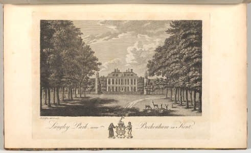 Langley Park, near Beckenham in Kent, from Edward Hasted's, The History and Topographical Survey of the County of Kent, vols. 1-3 MET DP-12696-040