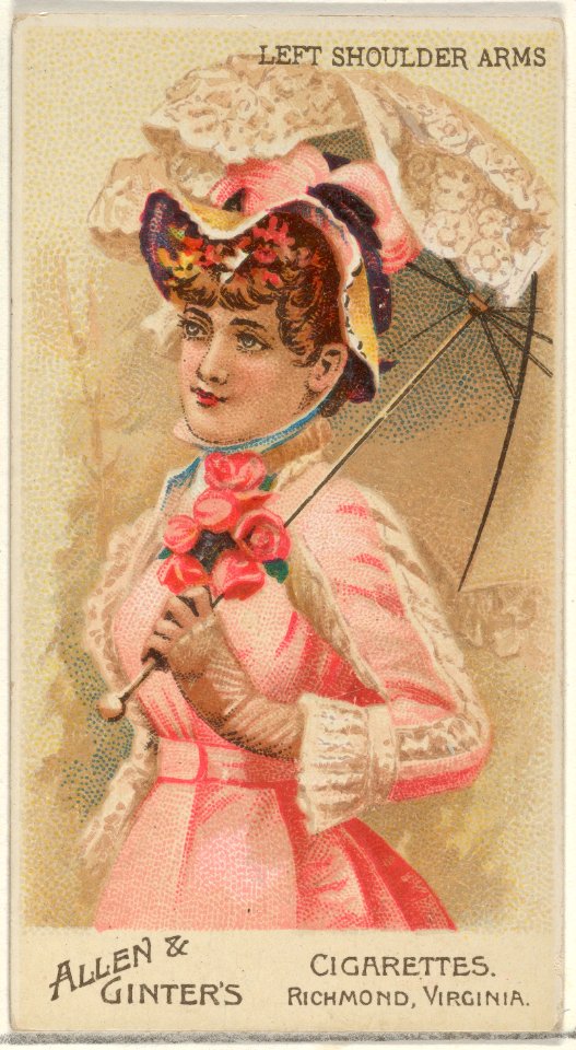 Left Shoulder Arms, from the Parasol Drills series (N18) for Allen & Ginter Cigarettes Brands MET DP834957