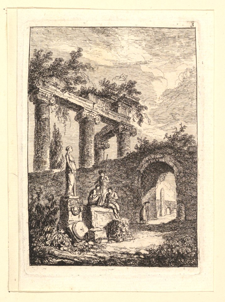 La Statue en Avant les Ruines MET DP820461