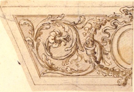 Left Side of a Panel Decorated with Acanthus Scrolls and an Oval Medallion MET 52.570.221