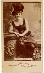 Lelia Farrell, from the Actors and Actresses series (N45, Type 6) for Virginia Brights Cigarettes MET DP831219