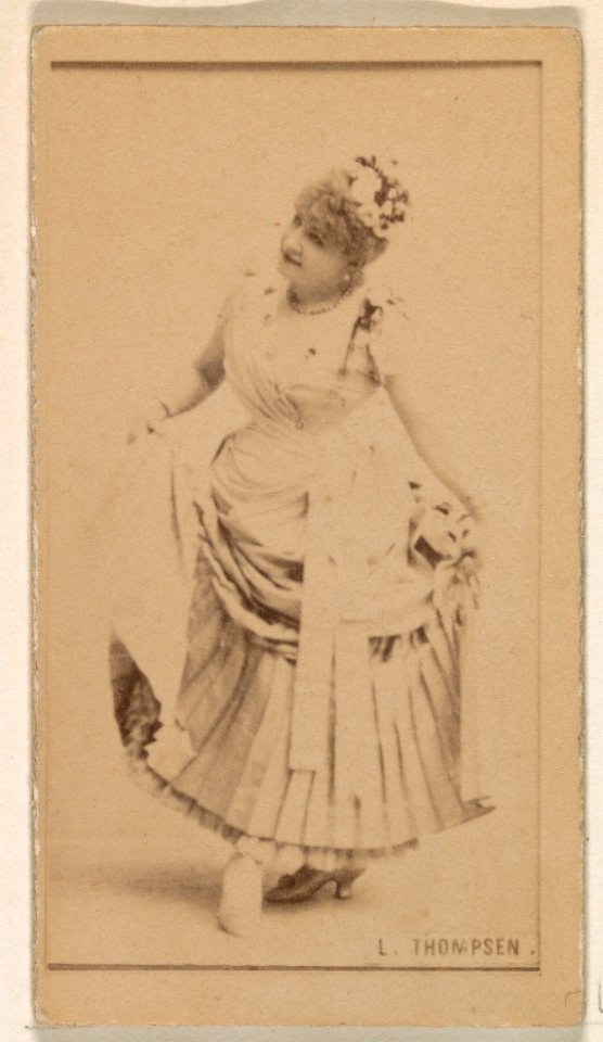 L. Thompsen, from the Actresses series (N245) issued by Kinney Brothers to promote Sweet Caporal Cigarettes MET DP859715