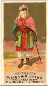 Korea, from the Natives in Costume series (N16) for Allen & Ginter Cigarettes Brands MET DP834823
