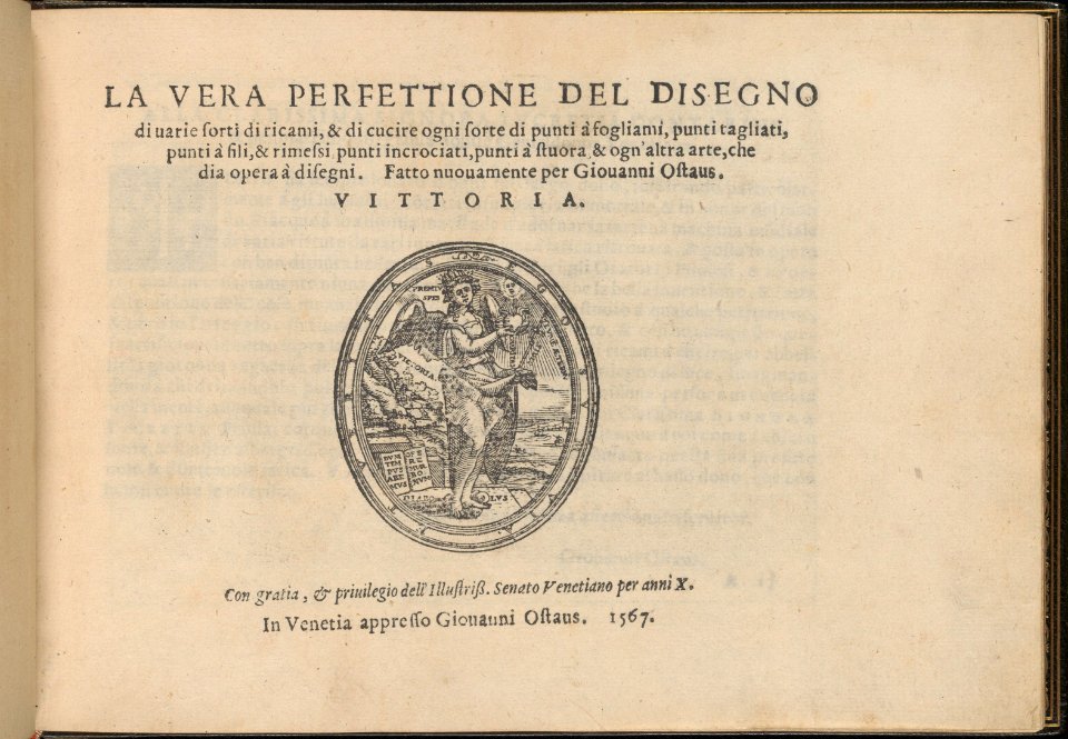 La Vera Perfettione del Disegno di varie sorti di recami, title page (recto) MET DP361947