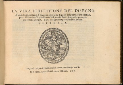 La Vera Perfettione del Disegno di varie sorti di recami, title page (recto) MET DP361947
