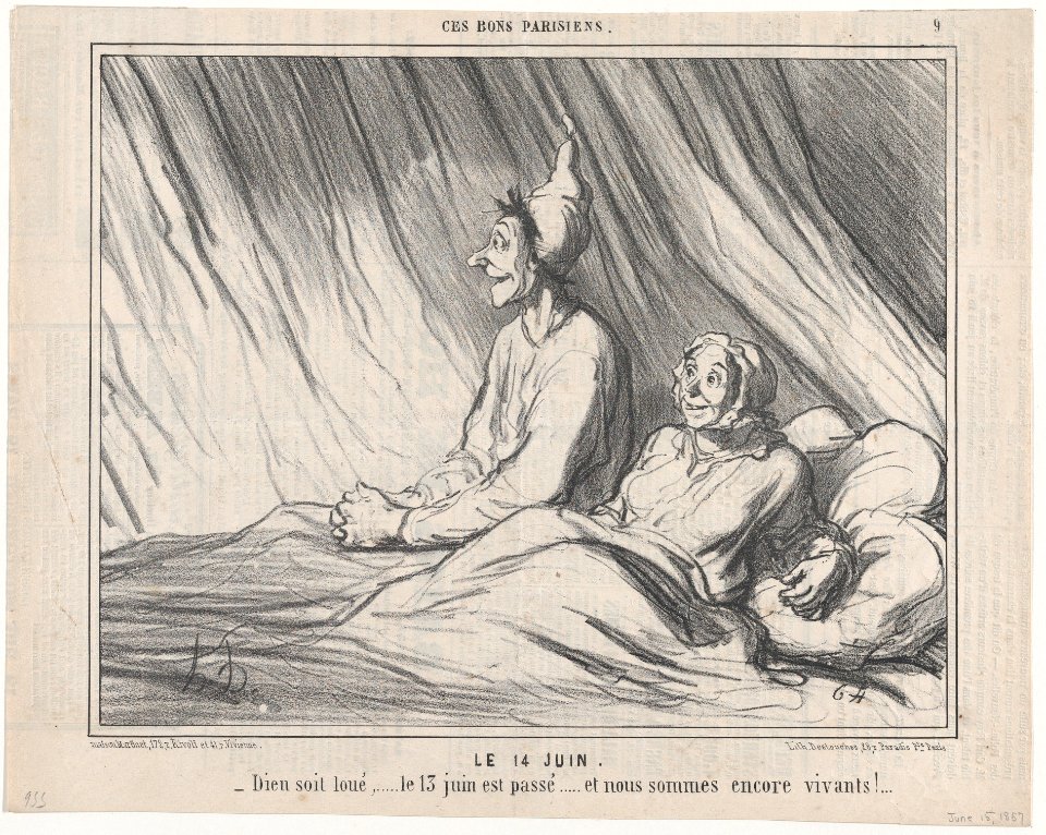 Le 14 Juin, from Ces Bons Parisiens, published in Le Charivari, June 15, 1857 MET DP876647