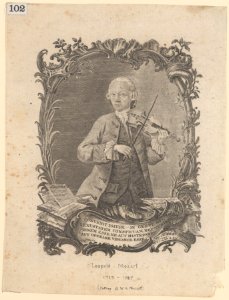 Leopold Mozart playing the violin MET DP226884