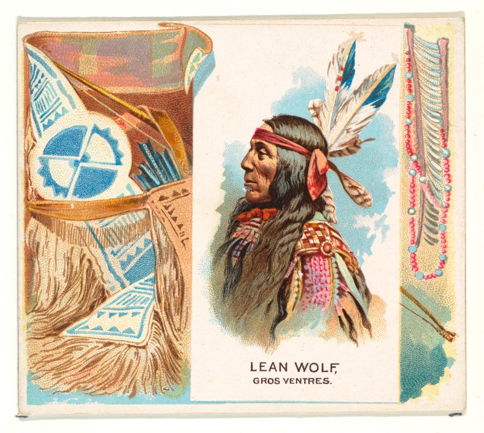 Lean Wolf, Gros Ventres, from the American Indian Chiefs series (N36) for Allen & Ginter Cigarettes MET DP838919