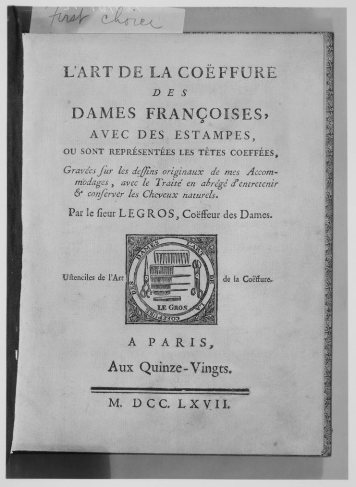 L'Art de la Coeffure des Dames Françoises... MET MM4880