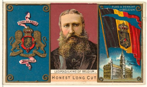 Leopold II, King of Belgium, from the Rulers, Flags, and Coats of Arms series (N126-1) issued by W. Duke, Sons & Co. MET DPB873765