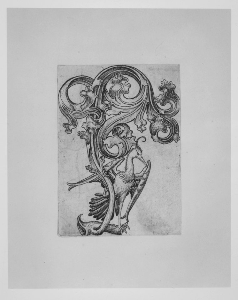Leaf-ornament with a Heron MET MM4988