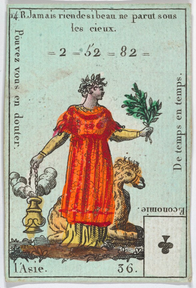L'Asie from playing cards "Jeu d'Or" MET DP861990