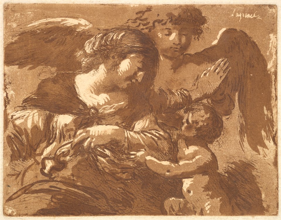 L'ange gardien (The Guardian Angel), in an album containing Recueil de Compositions par Lagrenée Le Jeune (Collection of Compositions by Lagrenée the Younger) MET DP829294