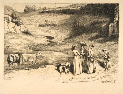 Les Demoiselles de village, after Courbet MET DP814174