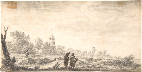 Landscape with Two Figures Conversing MET DP800671