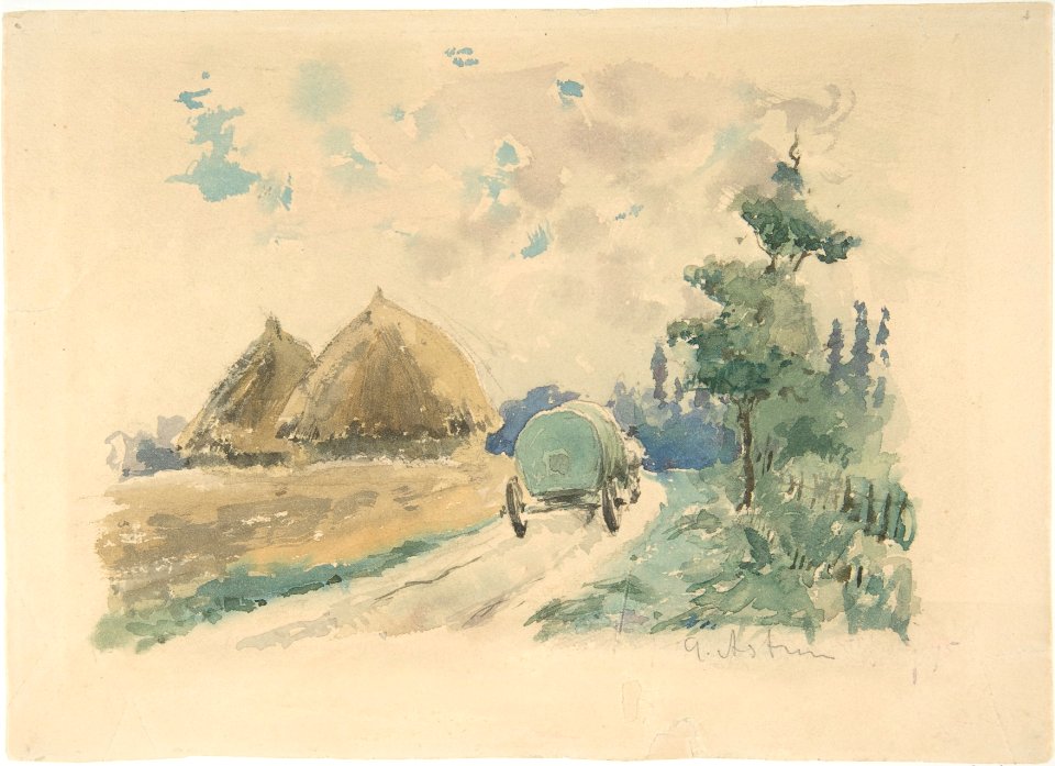 Landscape with Wagon and Haystacks MET DP805120