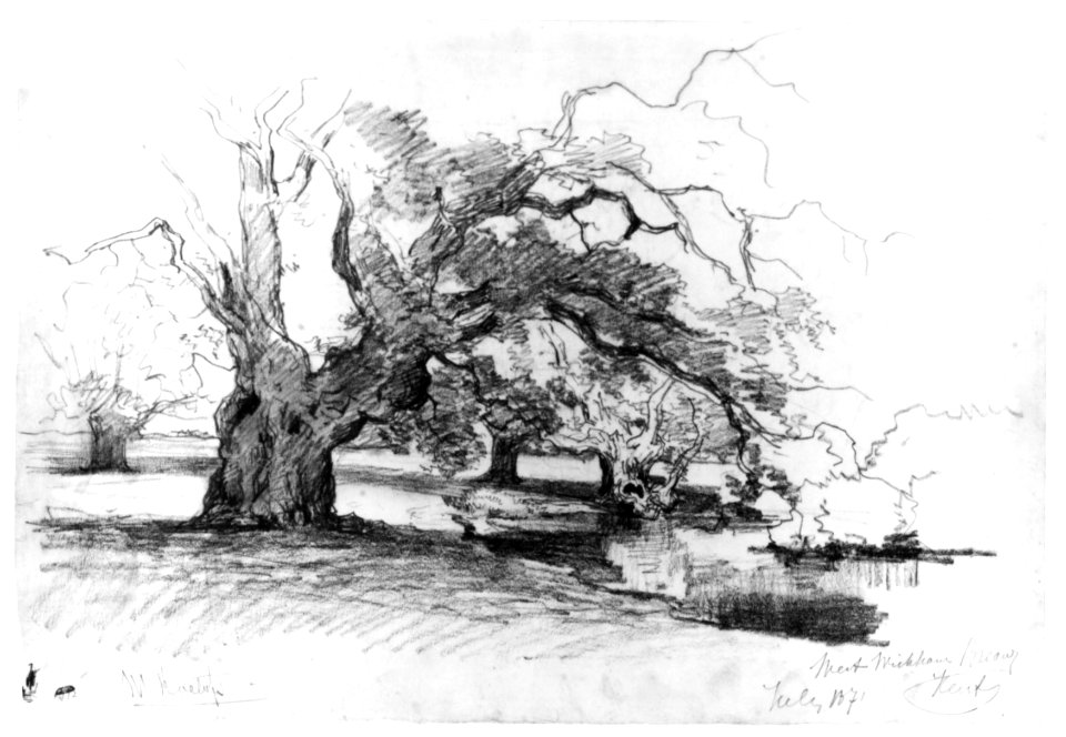 Landscape with Trees near a Pond MET 271561