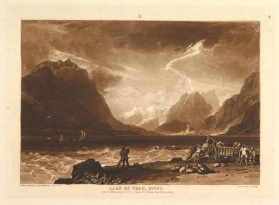 Lake of Thun, Swiss (Liber Studiorum, part III, plate 15) MET DP821378