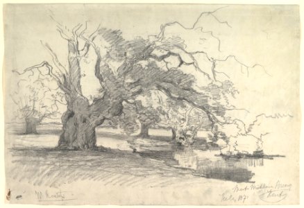 Landscape with Trees near a Pond MET DP820051