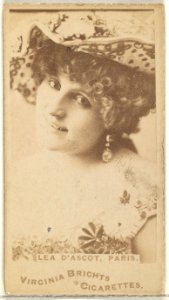 Lea D'ascot, Paris, from the Actors and Actresses series (N45, Type 1) for Virginia Brights Cigarettes MET DP829413