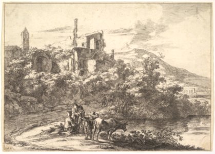 Les Deux Vaches Au Bord De L'Eau MET DP828805