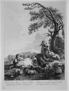 Landscape, "Vedi scherzar colla sua madre il figlio..." MET MM80901