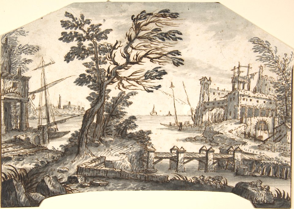 Landscape Drawing for a Wall-Decoration MET DP803162
