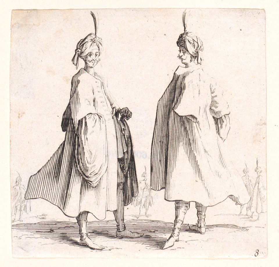 Les Deux Turcs Coiffés d'un Turban Avec un Aigrette Met DP888228