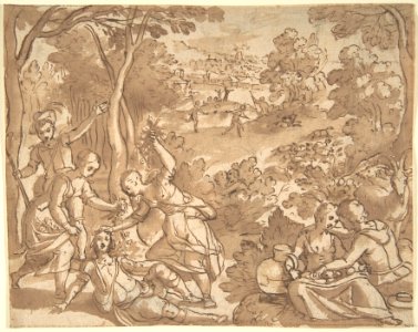 Landscape with Lovers and Hunters MET DP802224