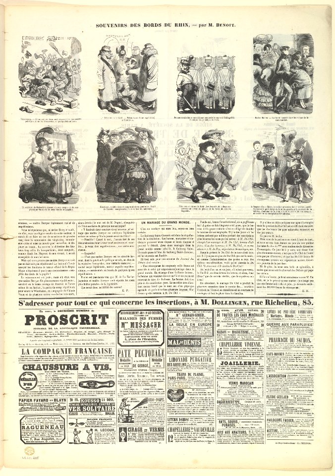 Le Journal Pour Rire, Journal d'Iimages, Journal Comique, Critique, Satirique et Moqueur, August 23, 1850 MET DP824608