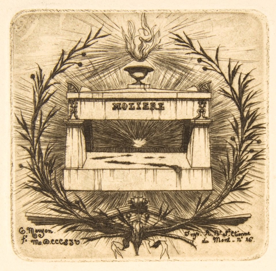 Le Tombeau de Molière (au Père-Lachaise) Molière's tomb, Père-Lachaise Cemetery, Paris MET DP813144
