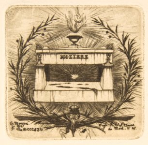 Le Tombeau de Molière (au Père-Lachaise) Molière's tomb, Père-Lachaise Cemetery, Paris MET DP813144