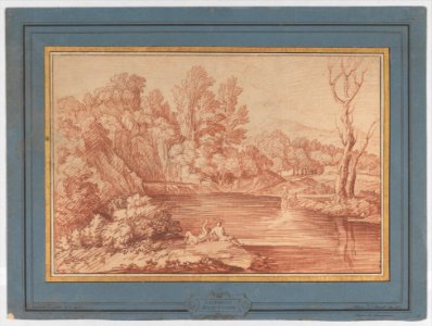 Landscape with Figures on the Bank of a River MET DP223080