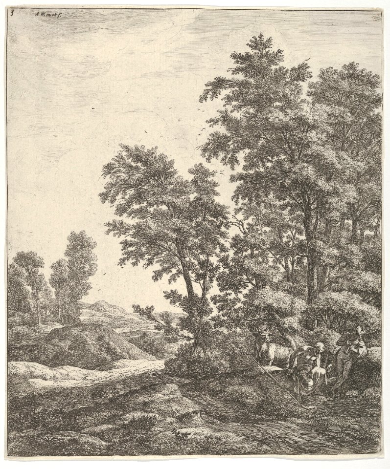 Landscape with Mercury and Argus, from the Series of Six Mythological Scenes MET DP836057